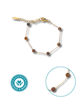 Pulsera Ojo de Tigre Acero Dorado