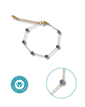 Pulsera Hematite Acero Dorado