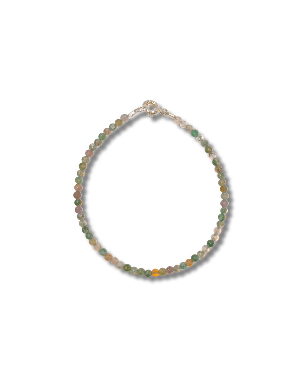 Pulsera Agata Musgosa Plata Ley