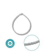 Pulsera Aguamarina Plata Ley