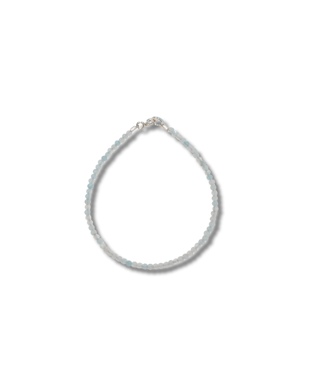 Pulsera Aguamarina Plata Ley