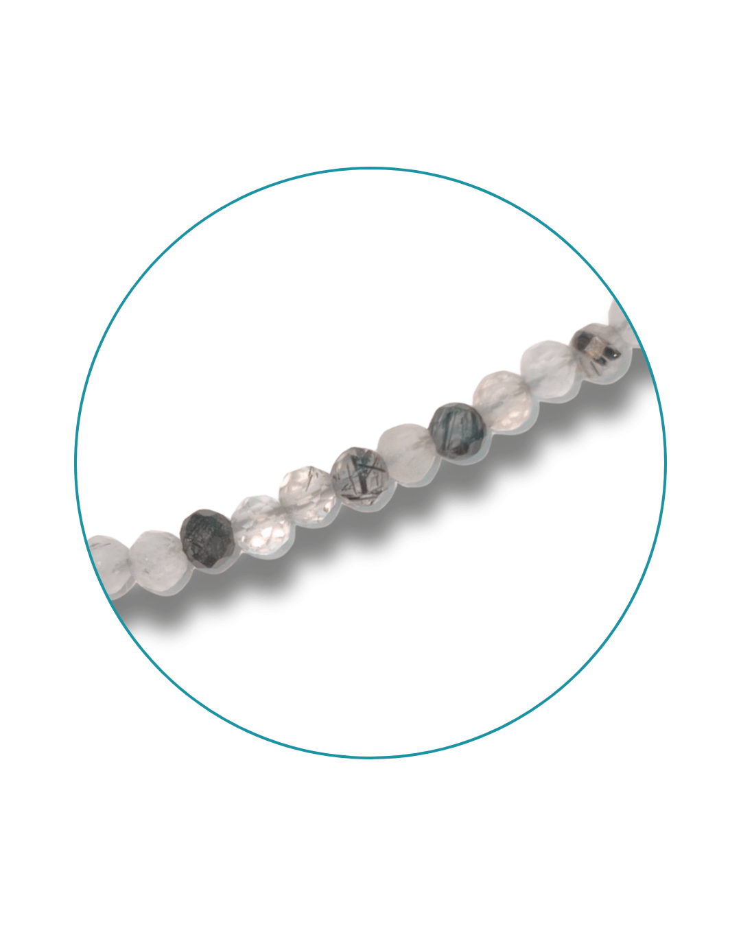 Pulsera Cuarzo Turmailinado Plata Ley