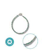 Pulsera Esmeralda Plata Ley