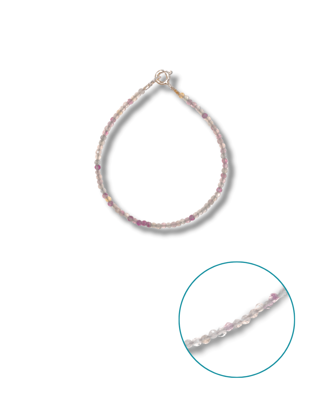 Pulsera Fluorita Plata Ley