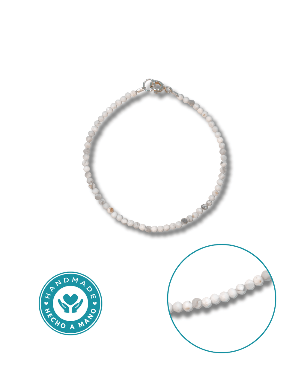 Pulsera Magnesita Plata Ley