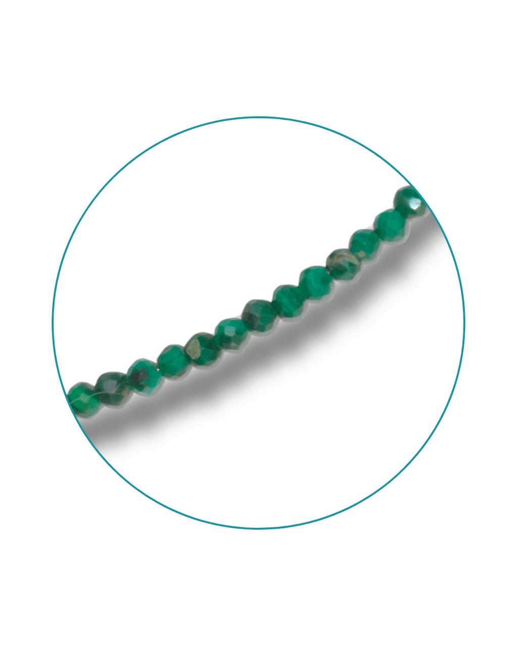 Pulsera Malaquita Plata Ley