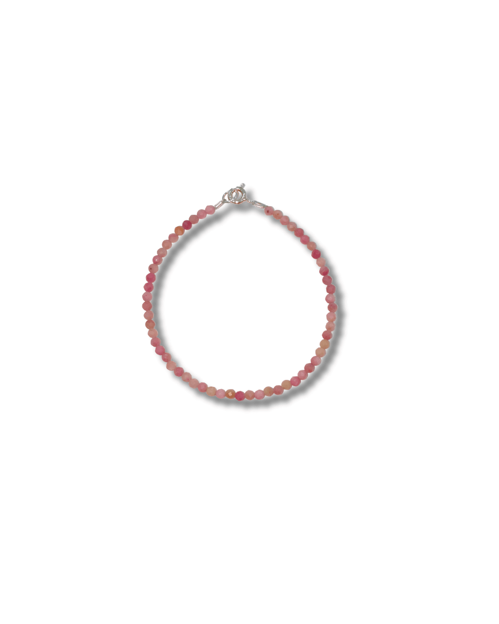 Pulsera Rodonita Plata Ley