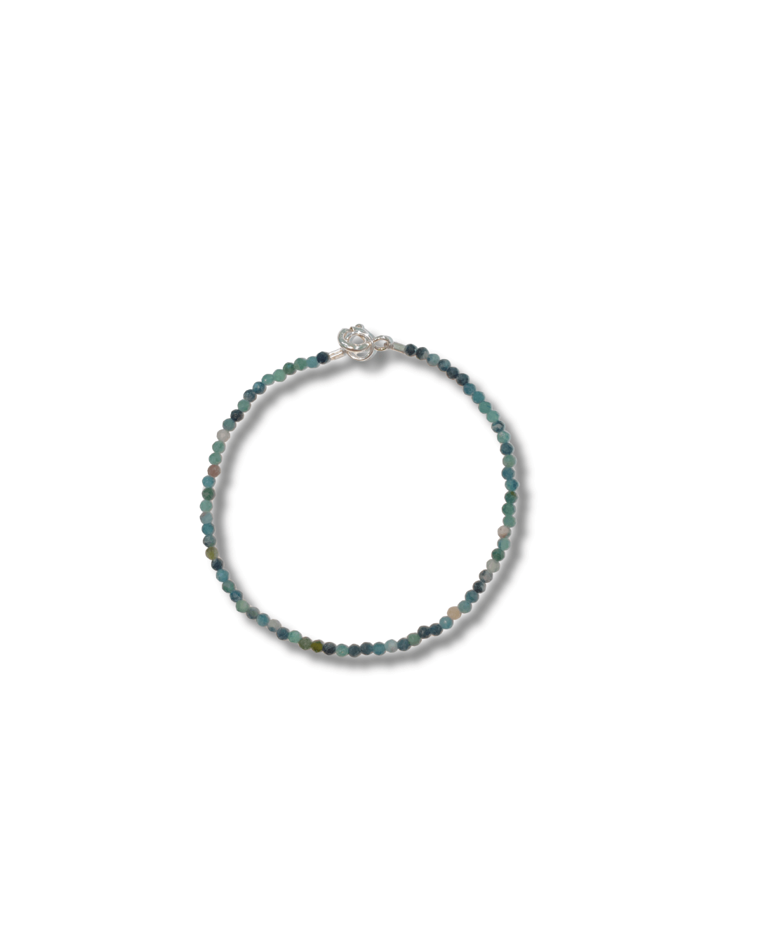 Pulsera Turmalina Azul Plata Ley
