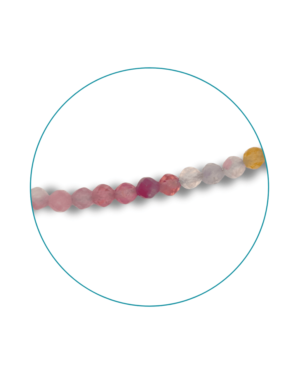 Pulsera Turmalina Multicolor Plata Ley LS01