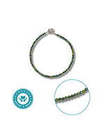 Pulsera Turmalina Verde Plata Ley