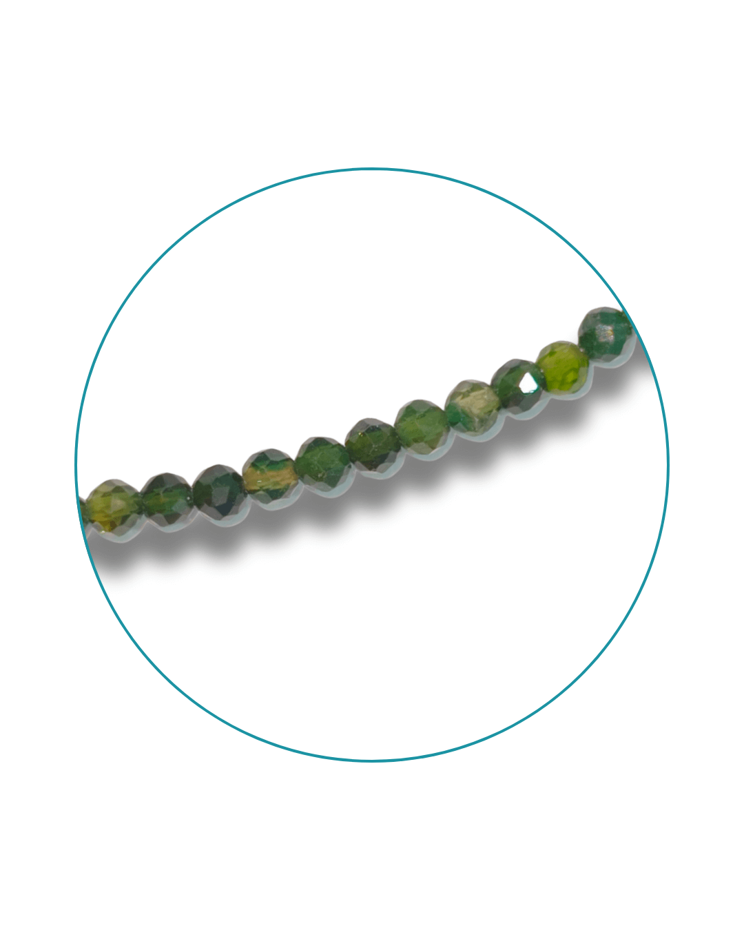 Pulsera Turmalina Verde Plata Ley