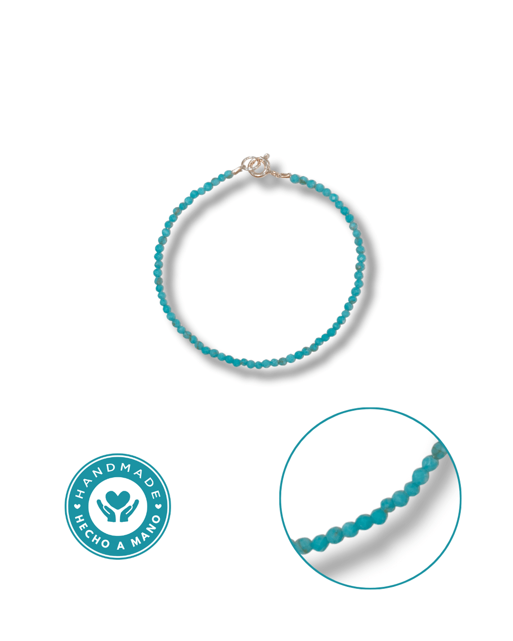 Pulsera Turquesa Plata Ley