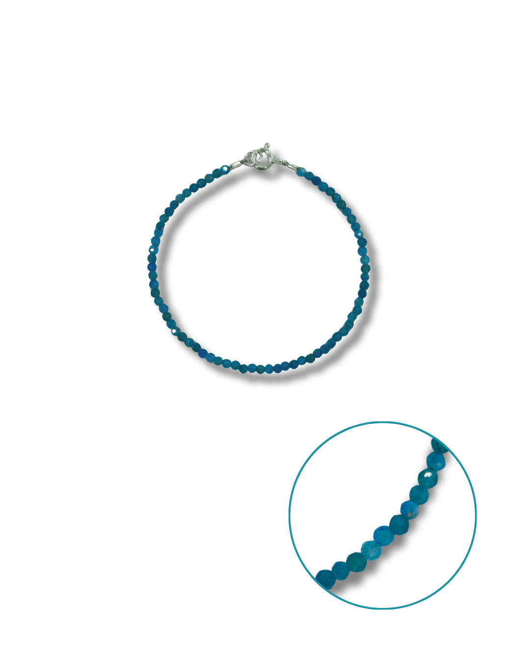 Pulsera Apatito Plata Ley