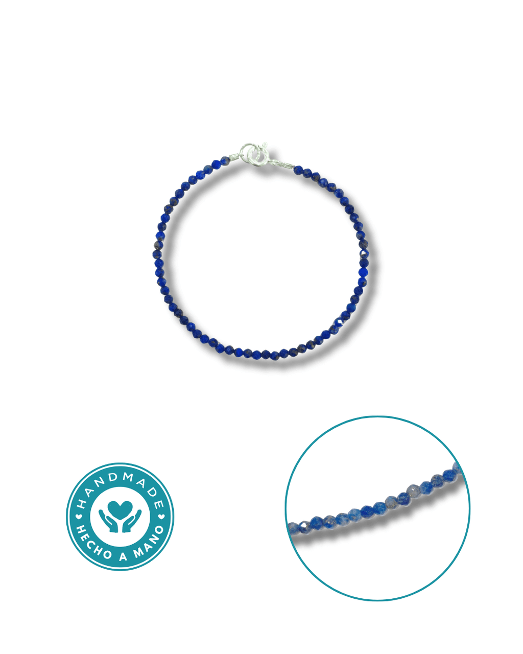 Pulsera Lapislazuli Plata Ley