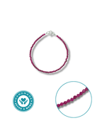 Pulsera Rubi Plata Ley