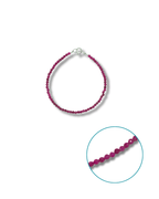 Pulsera Rubi Plata Ley