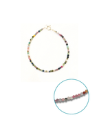 Pulsera Turmalina Multicolor Plata Ley