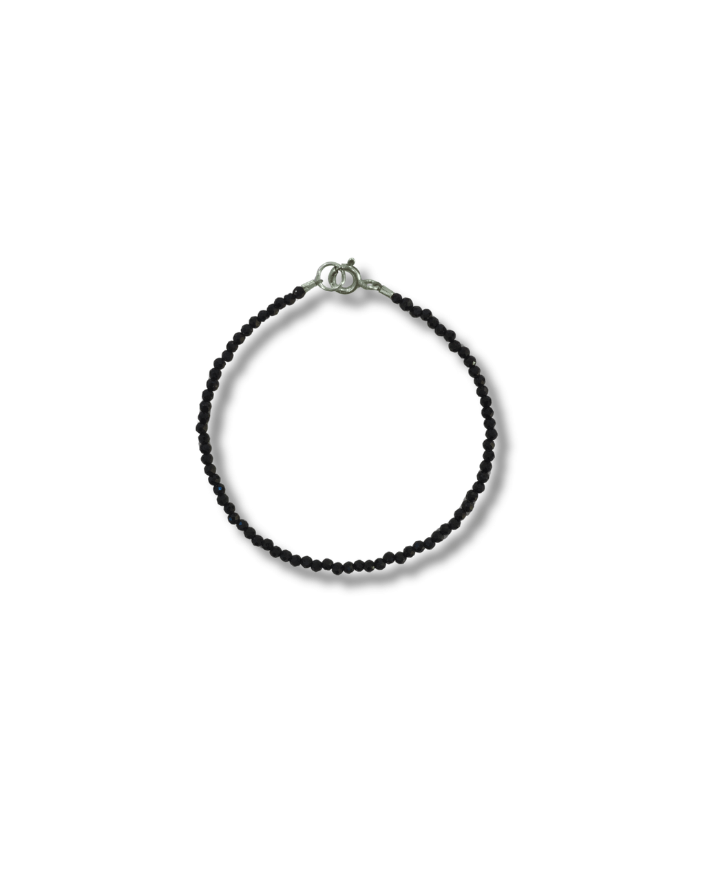 Pulsera Turmalina Negra Plata Ley